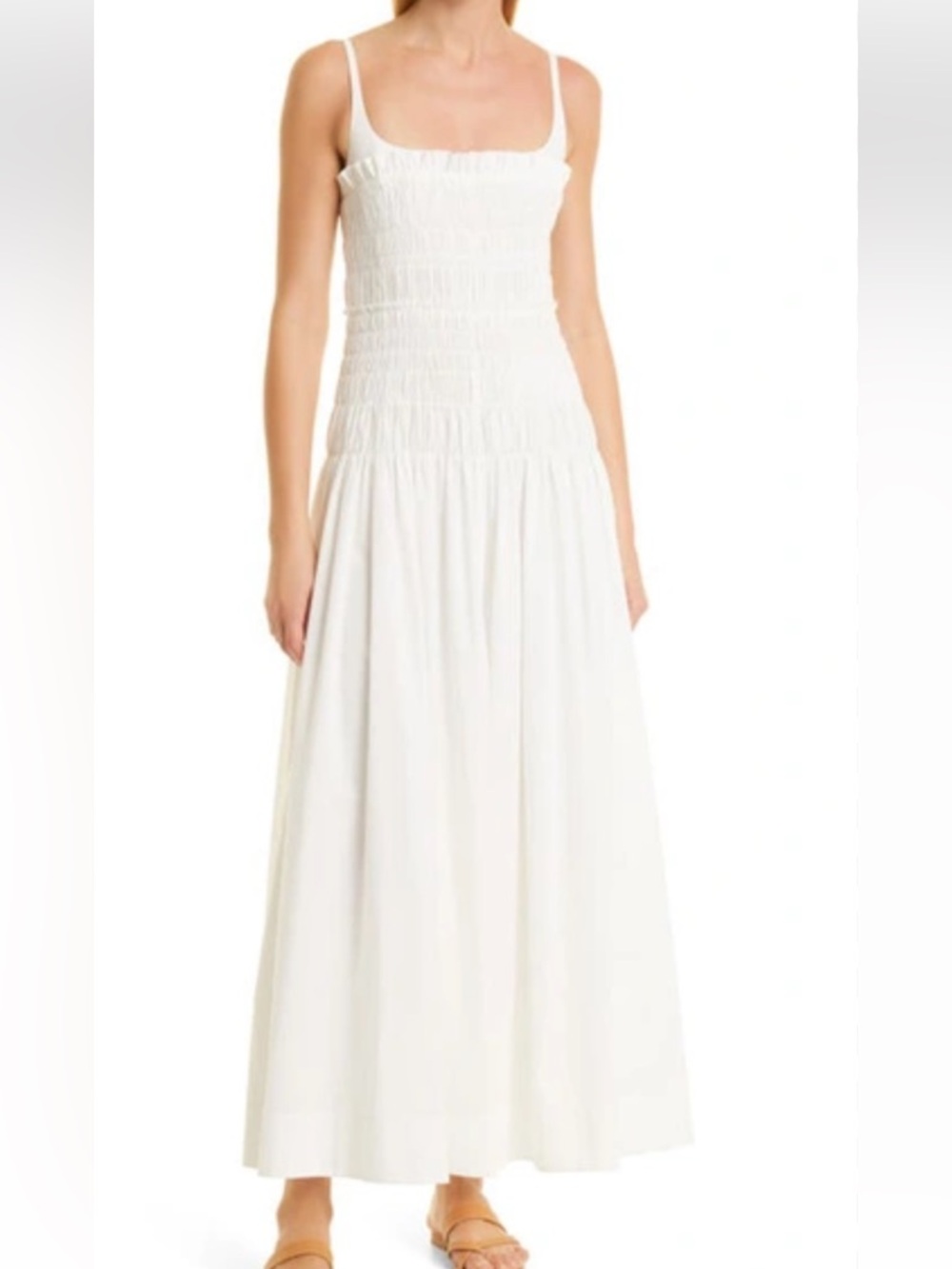 Rebecca Taylor Cream Smocked Maxi Dress